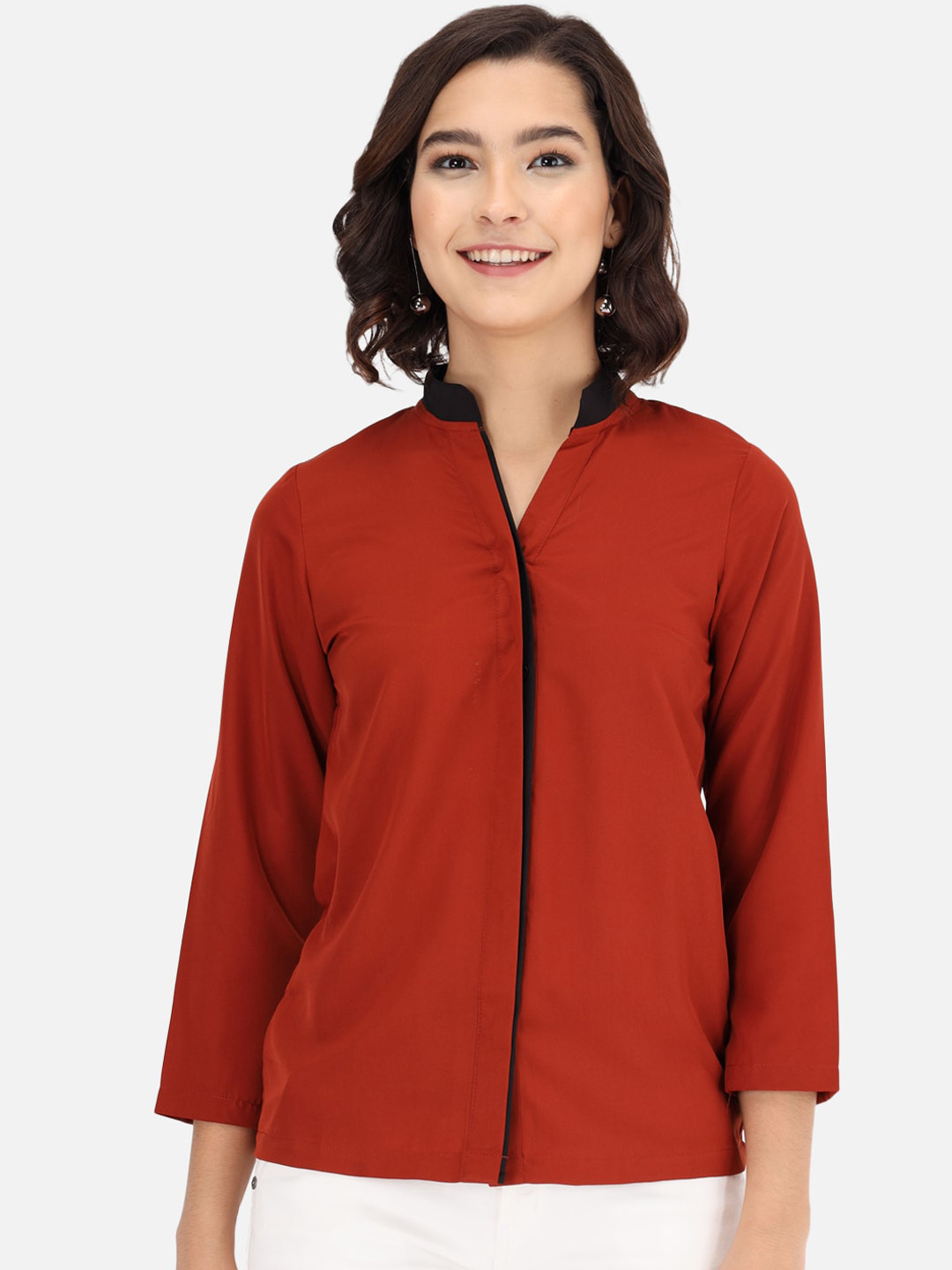 Trend Arrest Women Rust Casual Shirt