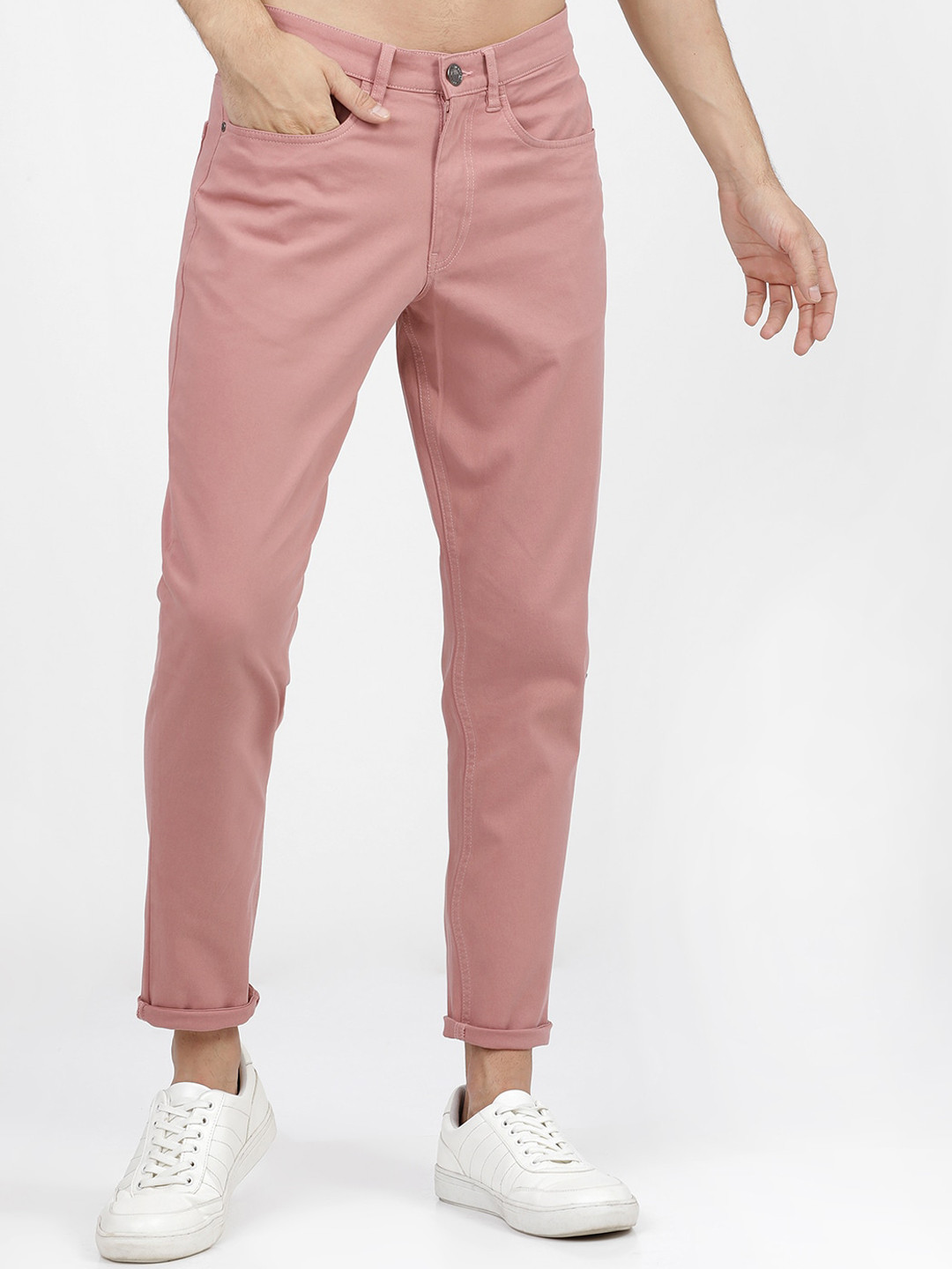 HIGHLANDER Men Rose Tapered Fit Chinos Trousers