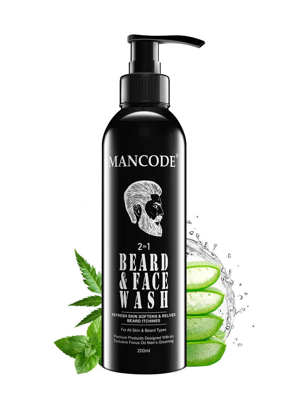 MANCODE 2 IN 1 Beard   Face Wash   200ml