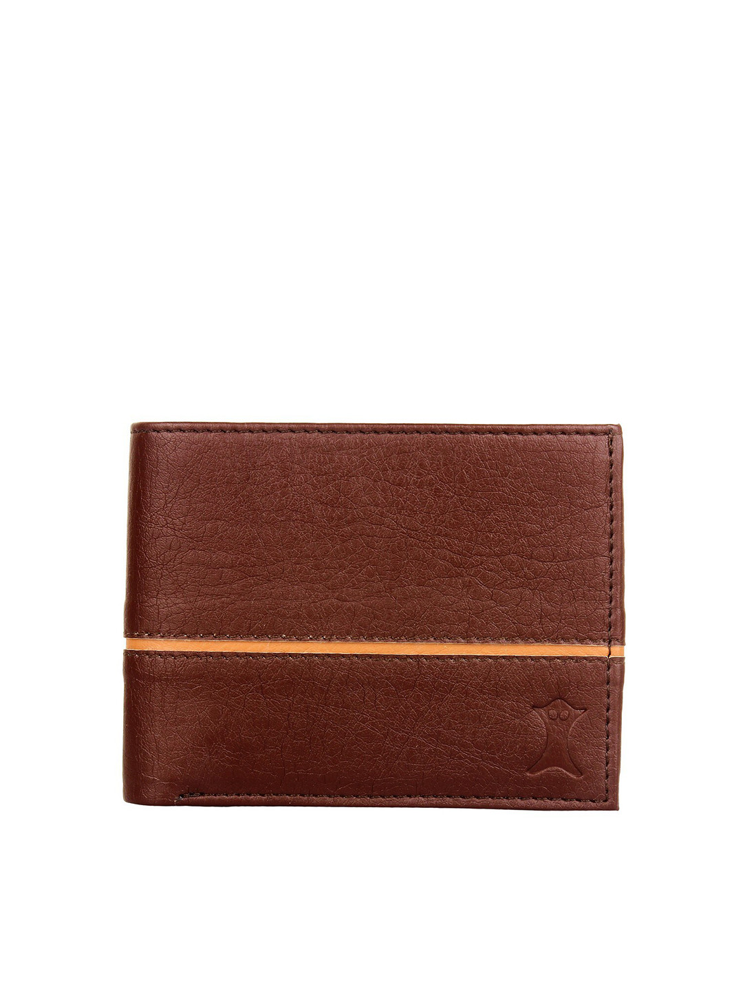 Creature Men Brown Textured PU Two Fold Wallet