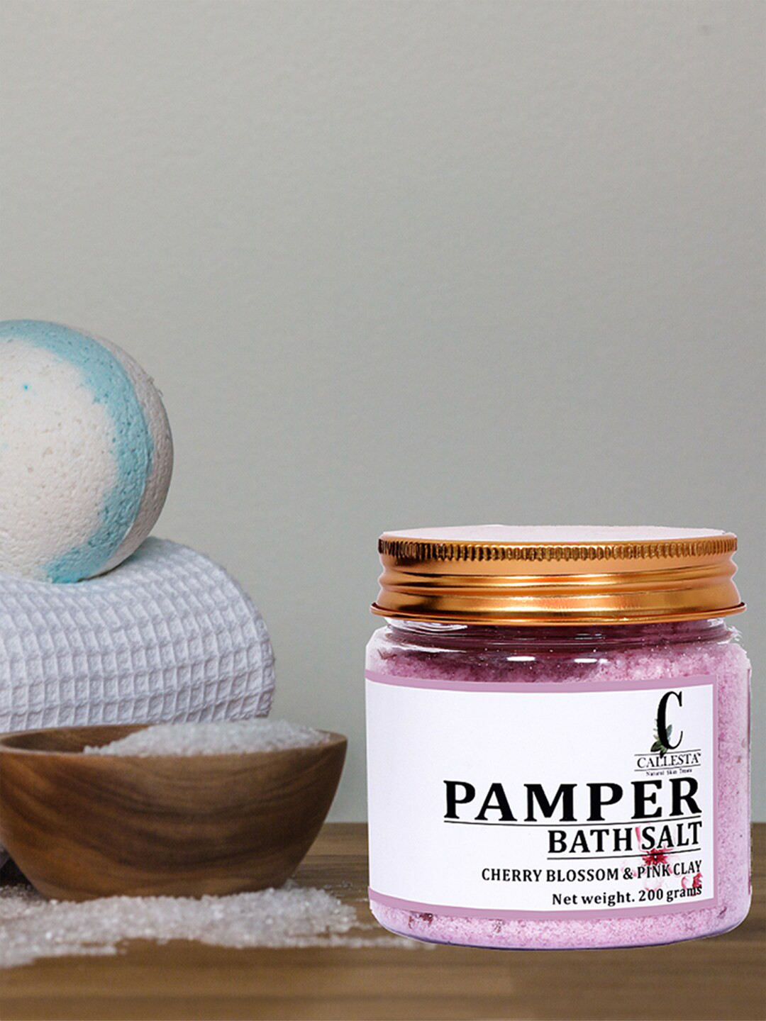 Callesta Women Pamper Cherry Blossom & Pink Clay Bath Salt 200 gm