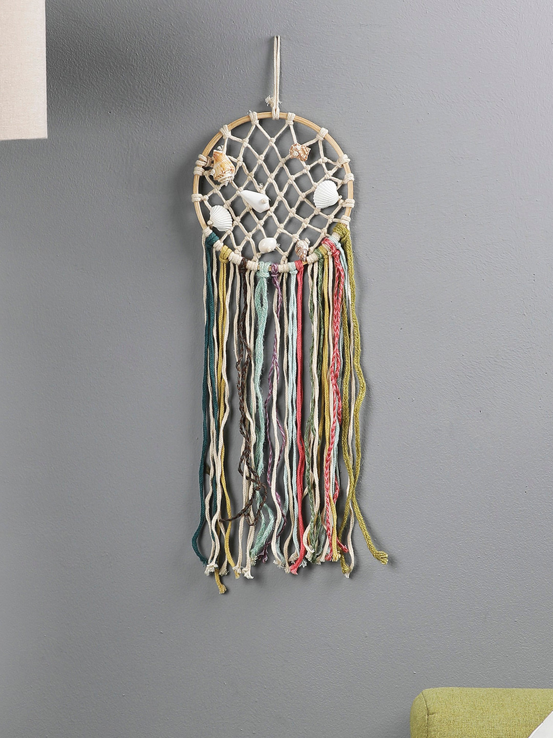 The Decor Mart Handcrafted Sea-Shell Macrame Tasselled Hanging Bedroom Dream Catcher-26In