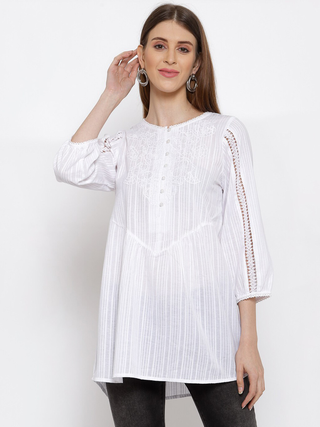 SCOUP White Striped Tunic