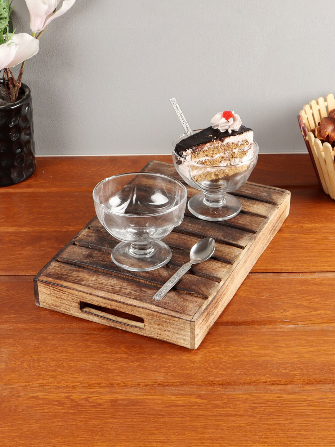 CDI Transparent Solid Glass Microwave Safe 12 Piece Dinner Set