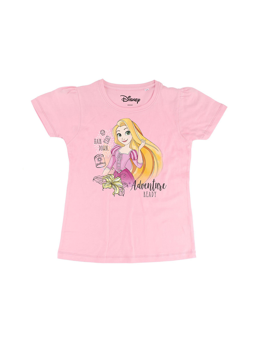 Disney by Wear Your Mind Pink & Yellow Regular Rapunzel Top
