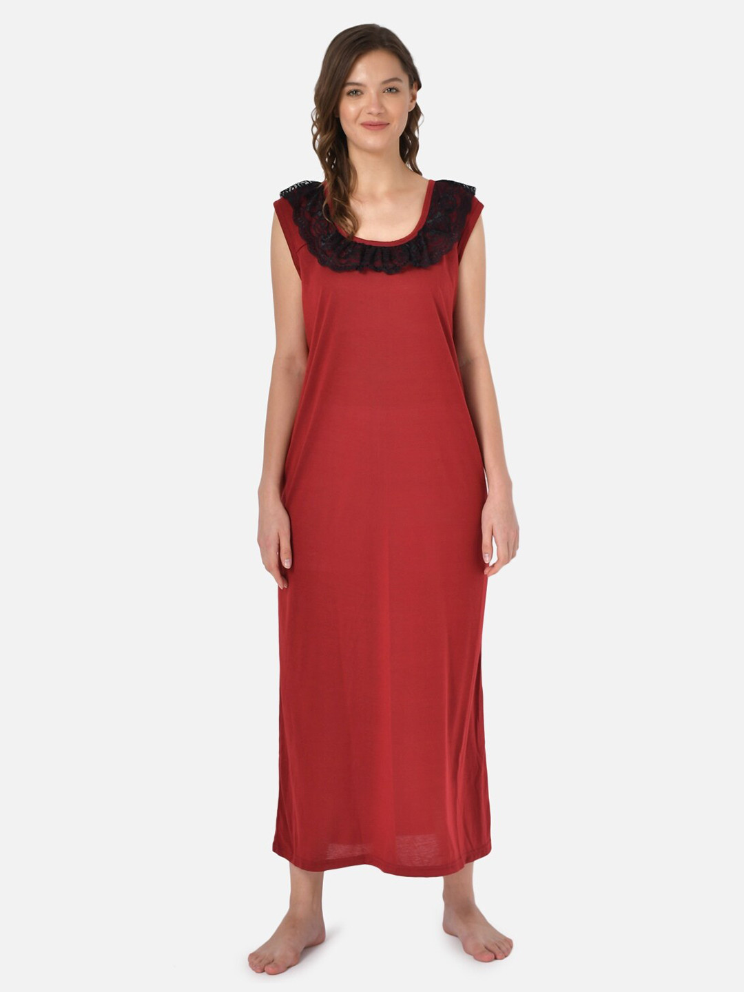 Klamotten Maroon Maxi Nightdress