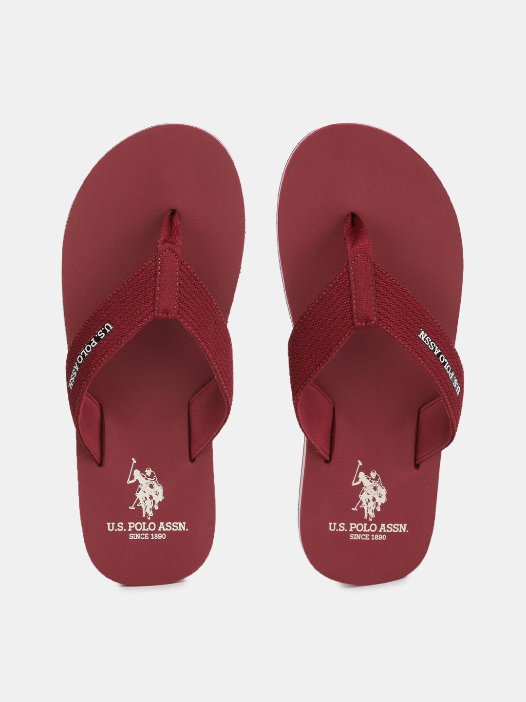 Buy U S Polo Assn Men Maroon White Thong Flip Flops Flip Flops