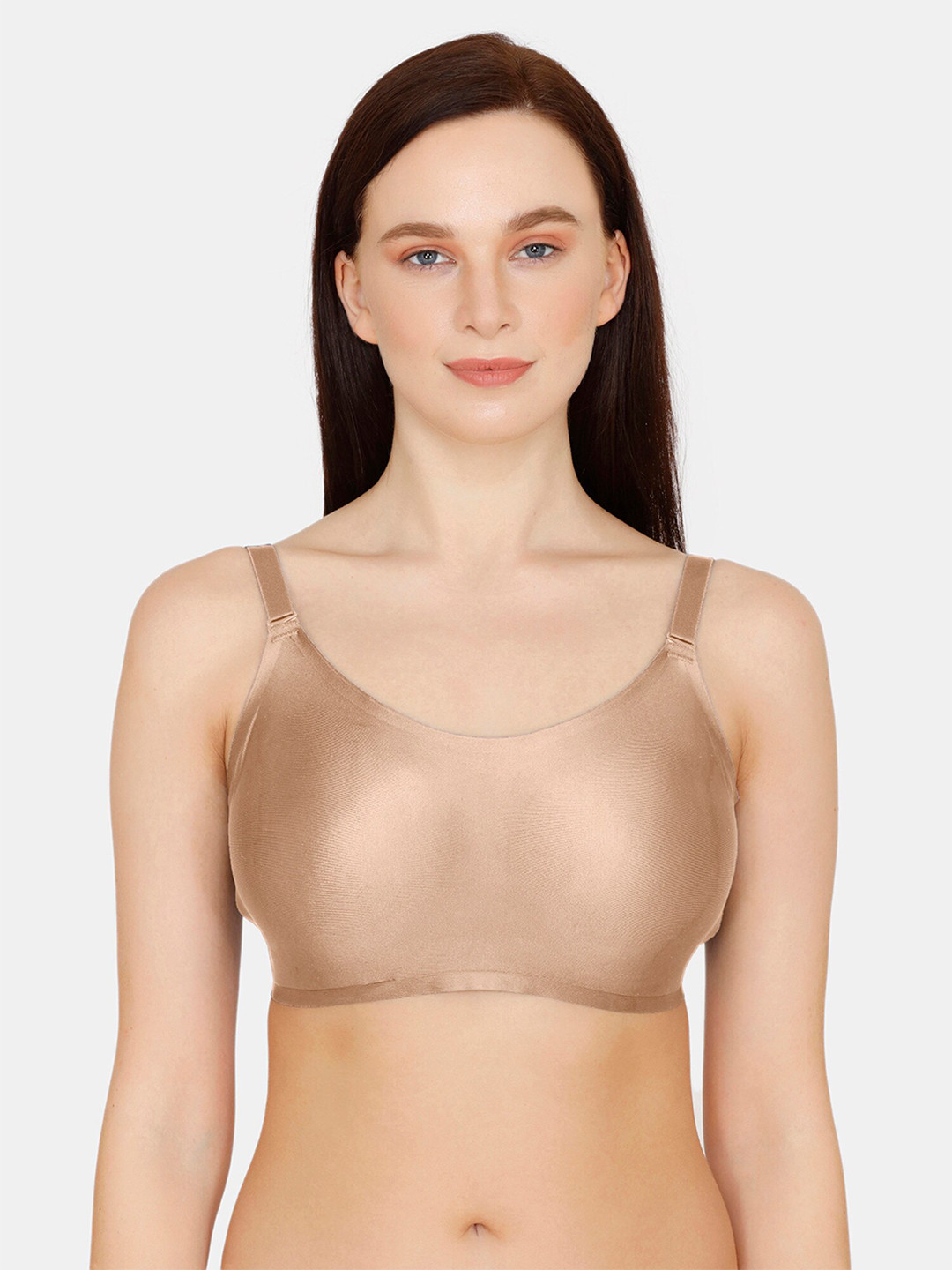 Zivame Nude-Coloured T-shirt Bra Half Coverage Lightly Padded