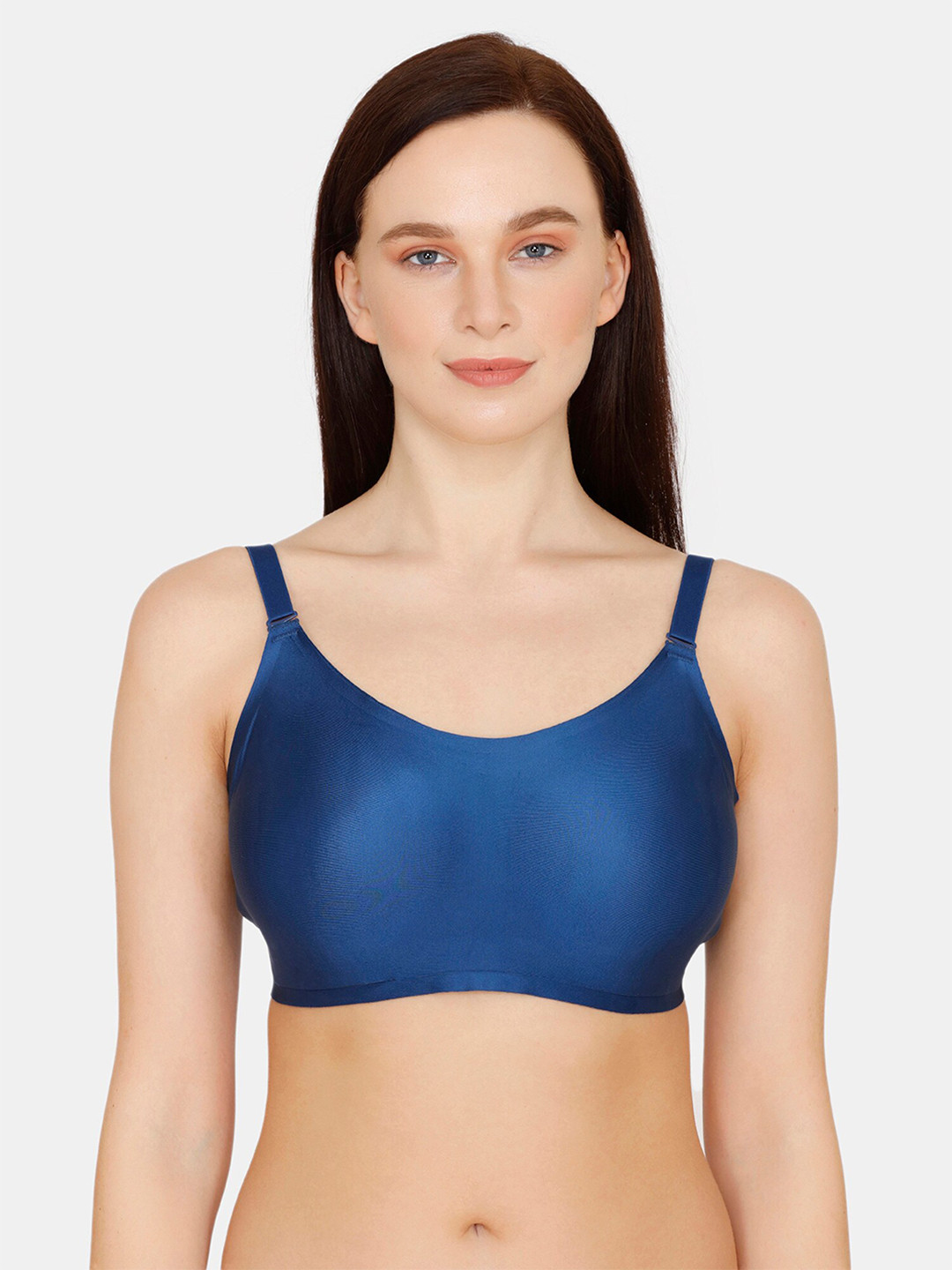 Zivame Blue Half Coverage Lightly Padded T-shirt Bra - ZI1957CORE0BLUE