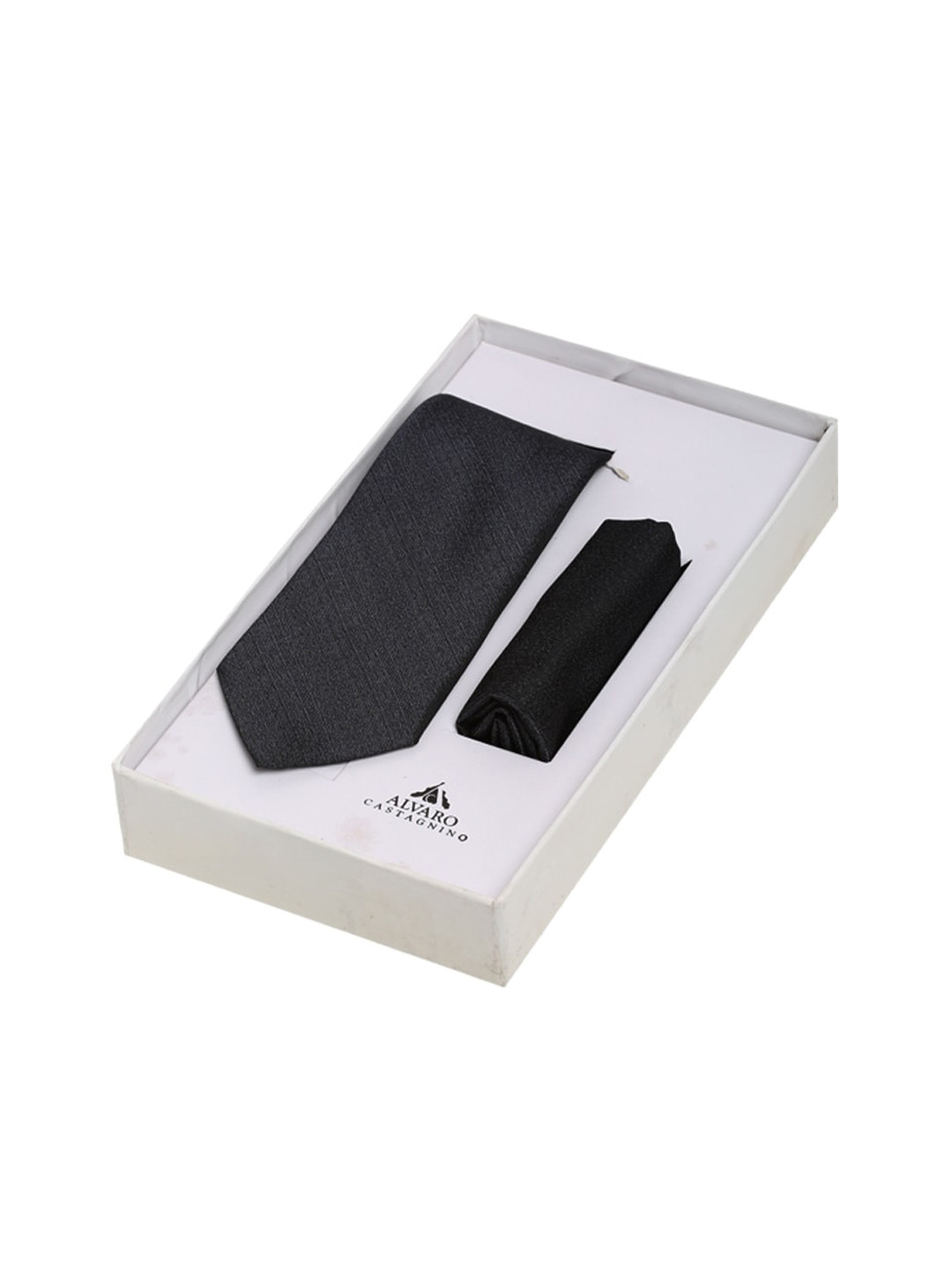 Alvaro Castagnino Men Black Patterned Microfibre Accessory Gift