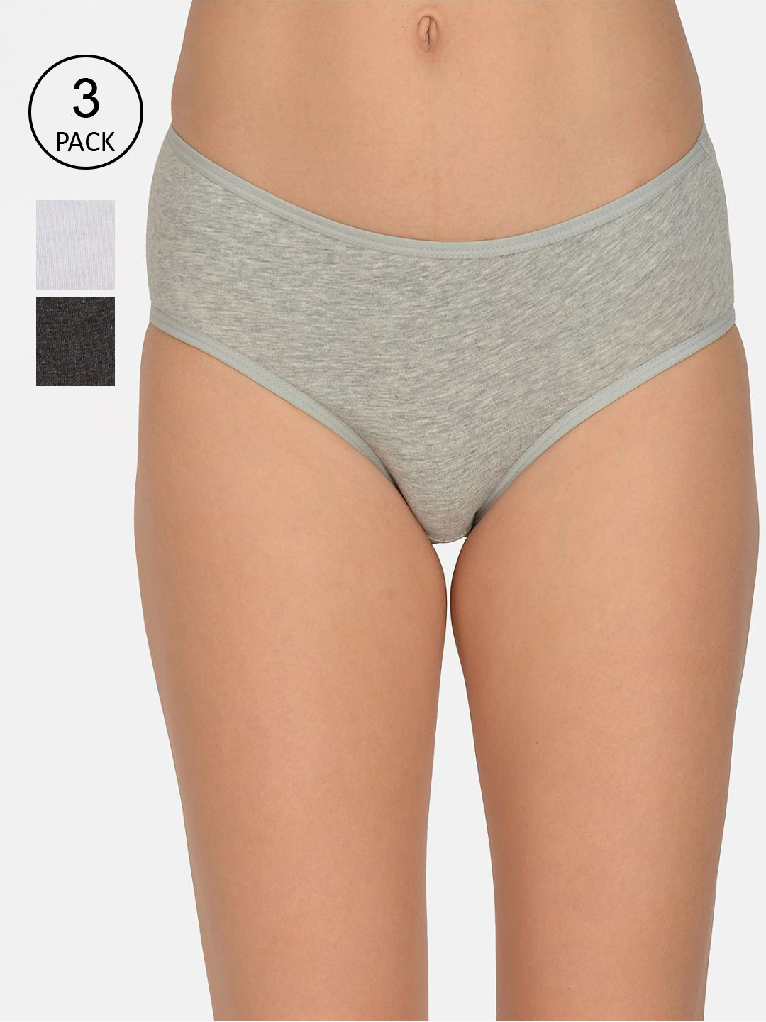 mod & shy Women Pack Of 3 Assorted Hipster Briefs MU1525354