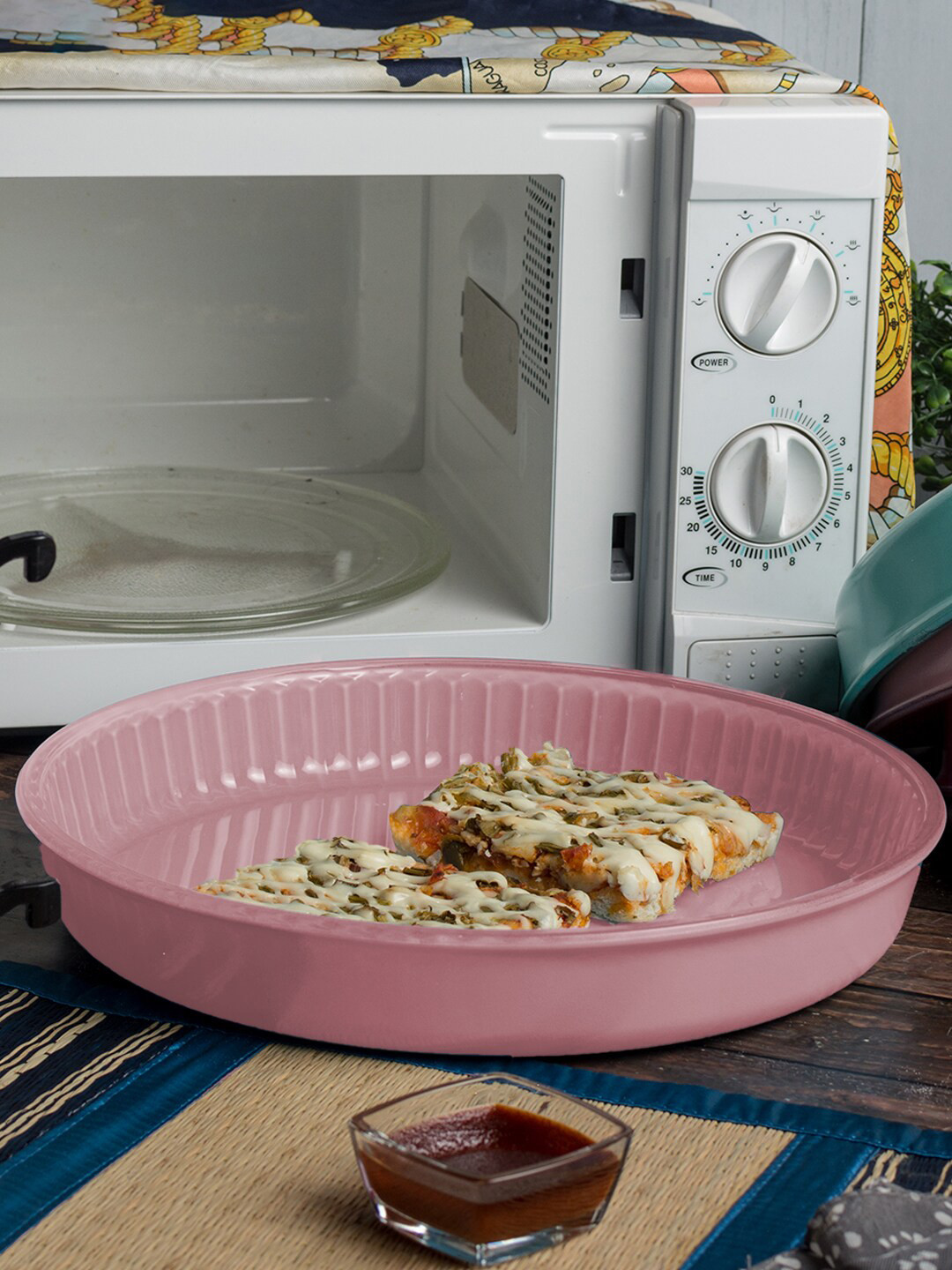 Pasabahce Pink Borcam Round Tray 3 Ltr