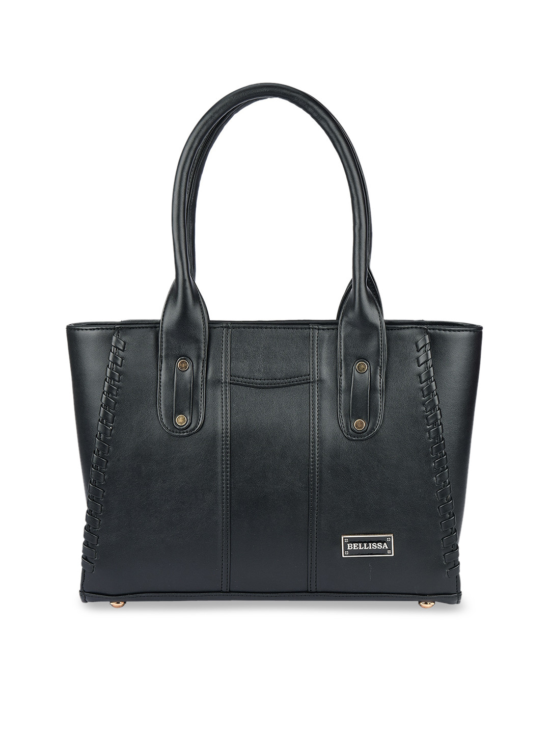 Bellissa Black Structured Shoulder Bag