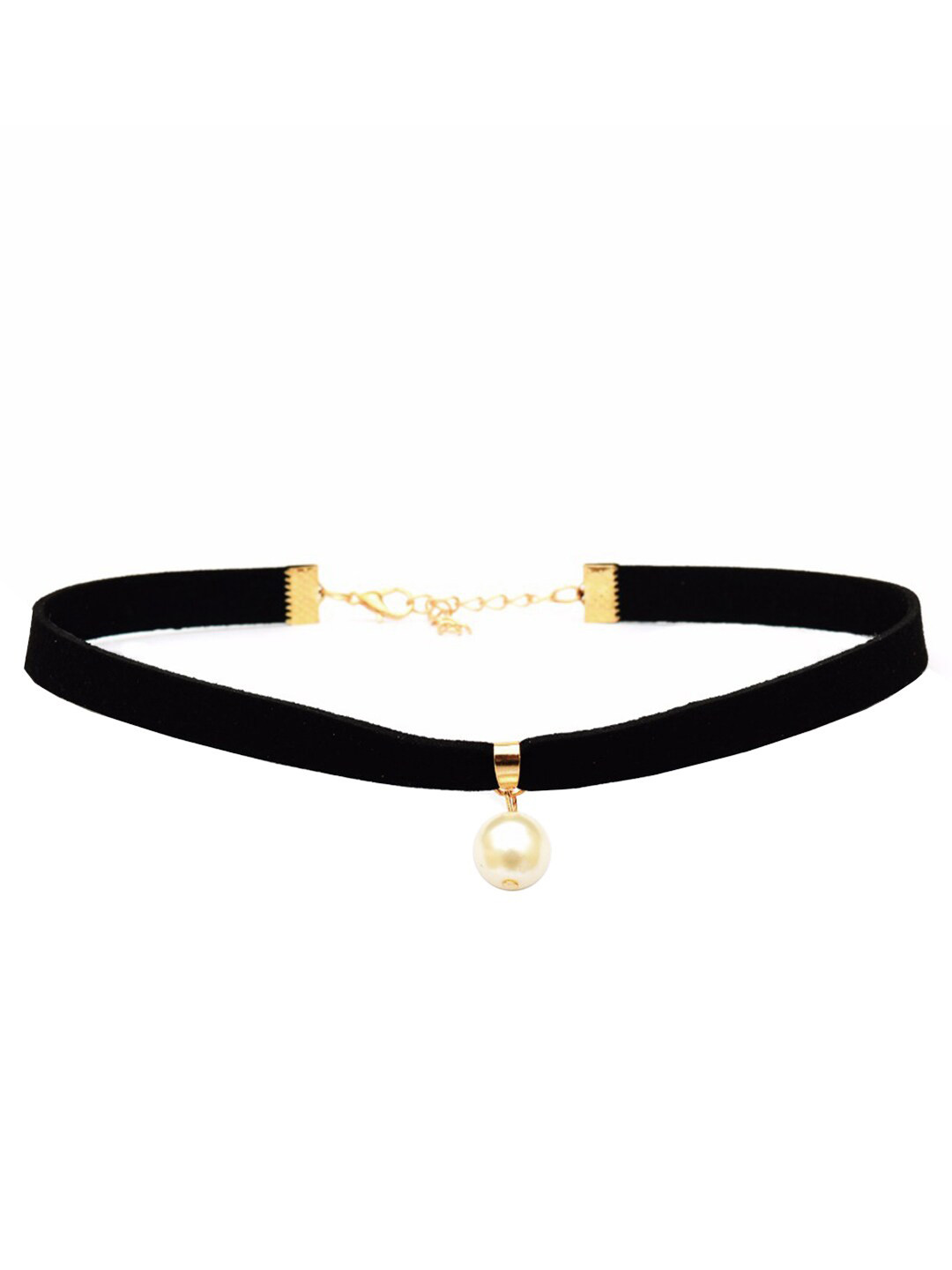 JOKER & WITCH Black & Gold-Toned Pearl Choker Necklace