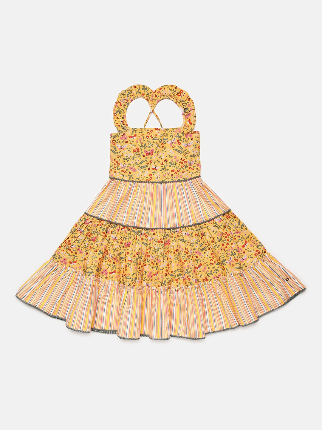 ELLE Yellow & Pink Floral Dress