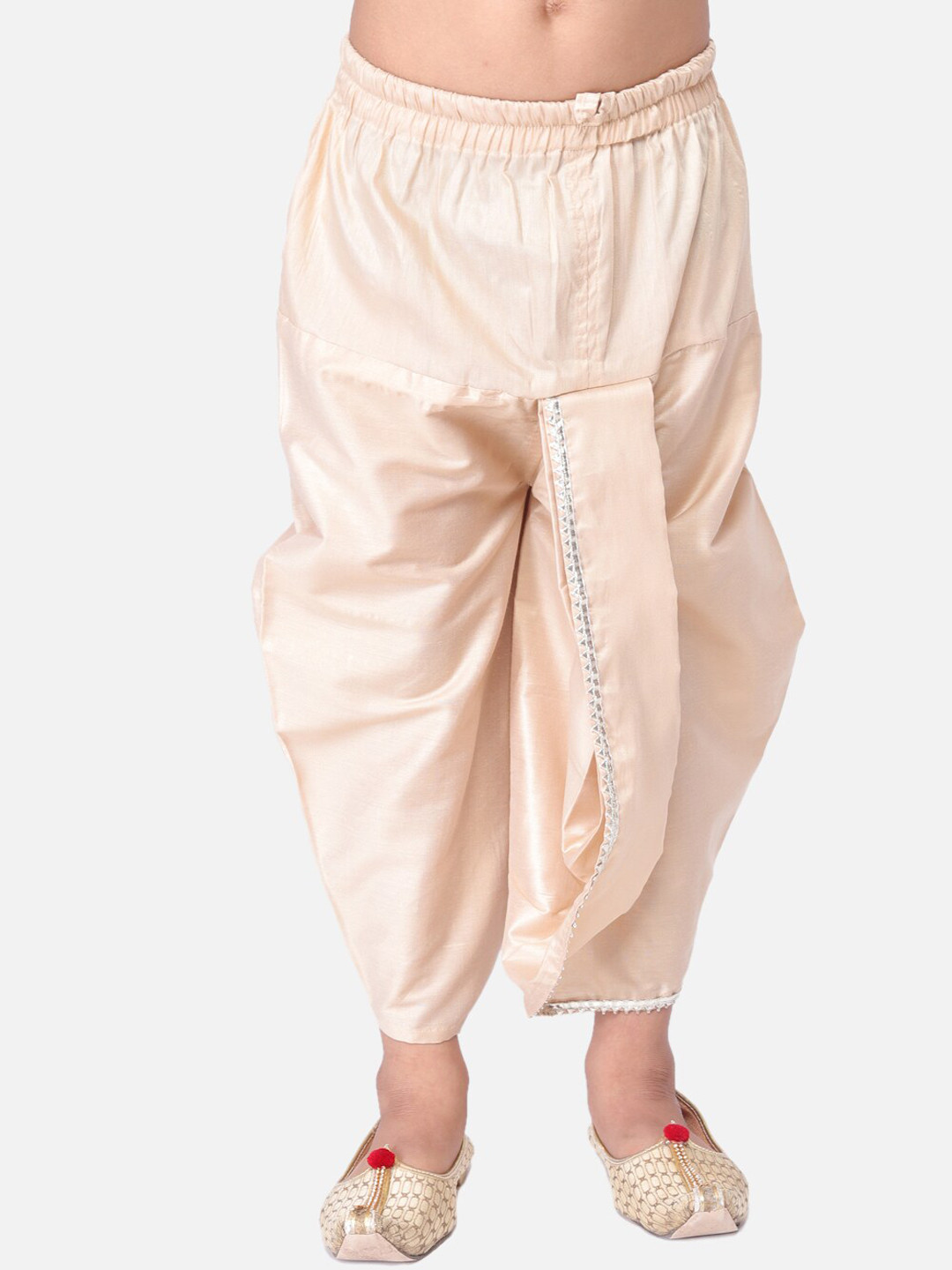 TABARD Boys Beige Solid Cotton Dhoti Salwar