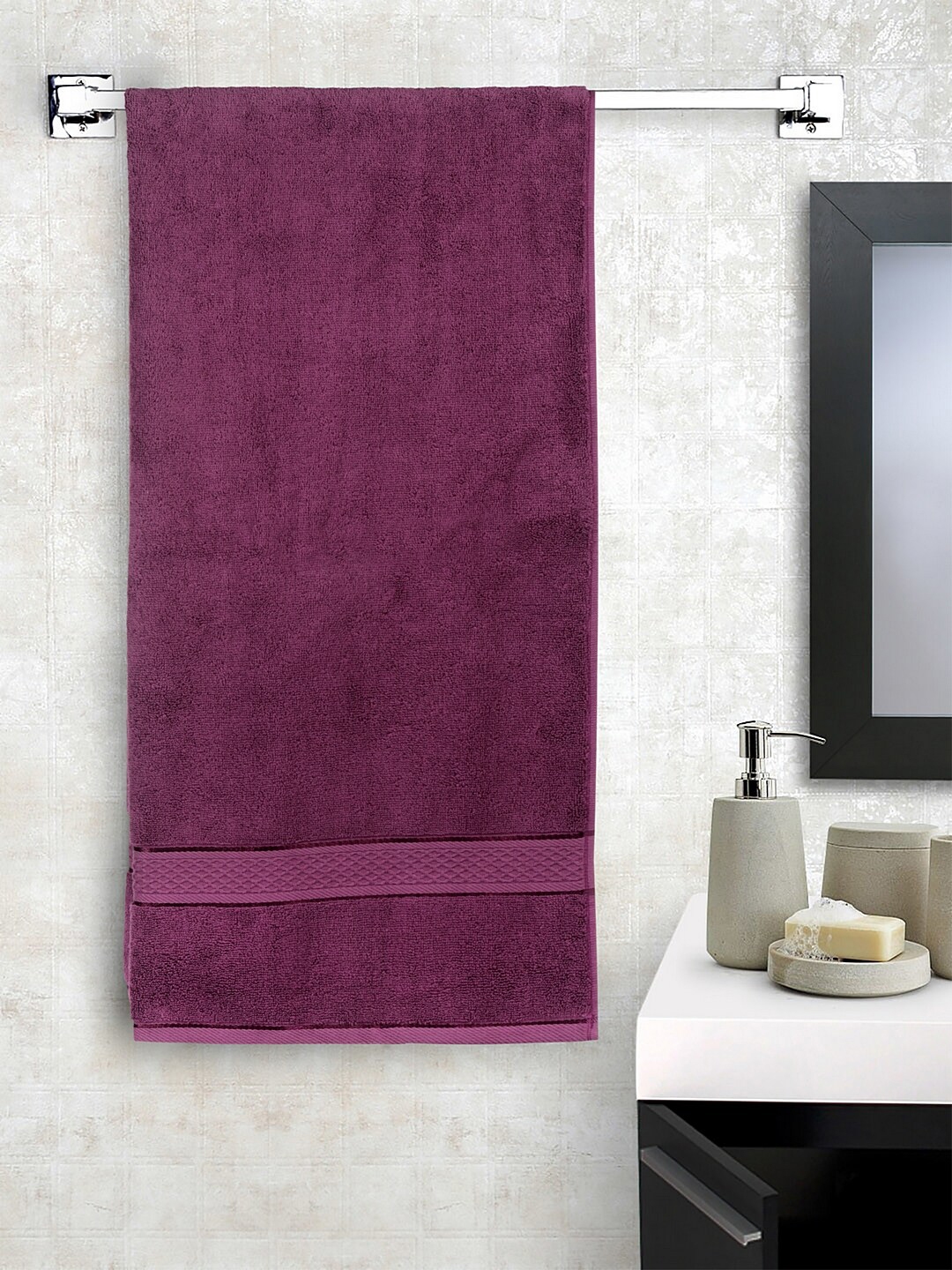Buy MYTRIDENT Purple Solid 600 GSM Indulgence Bath Towel Bath Towels for Unisex 14673694 Myntra