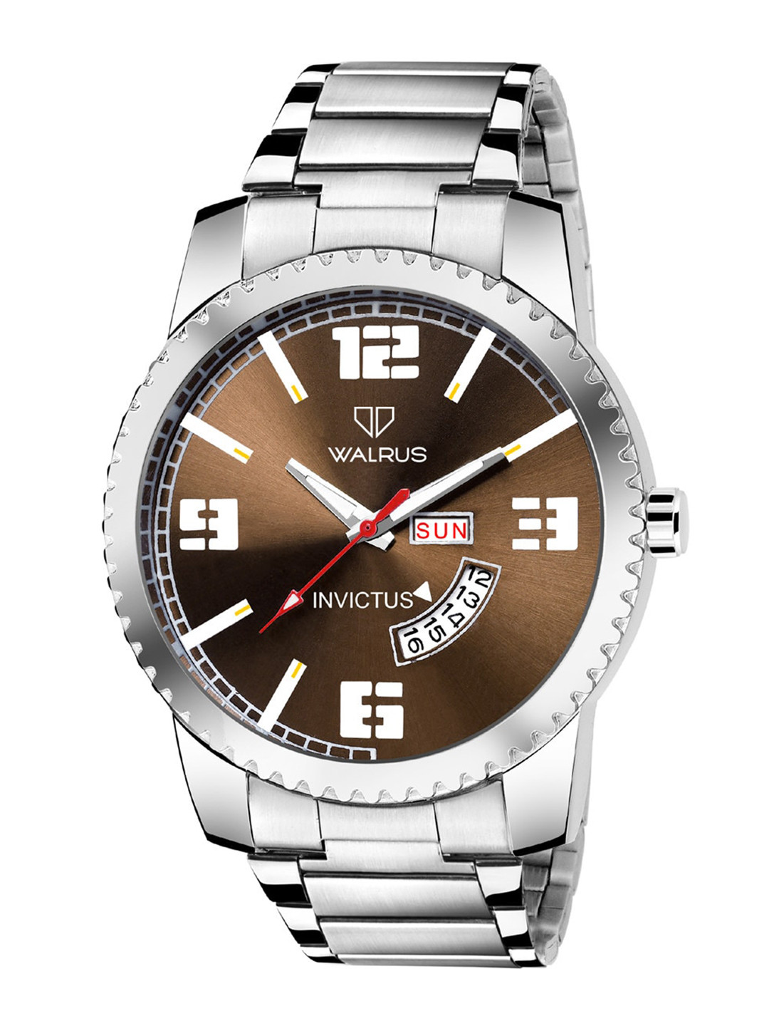 Walrus Men Brown & Silver Toned Bracelet Style Strap Analogue Watch WWTM-INC-IV-090707