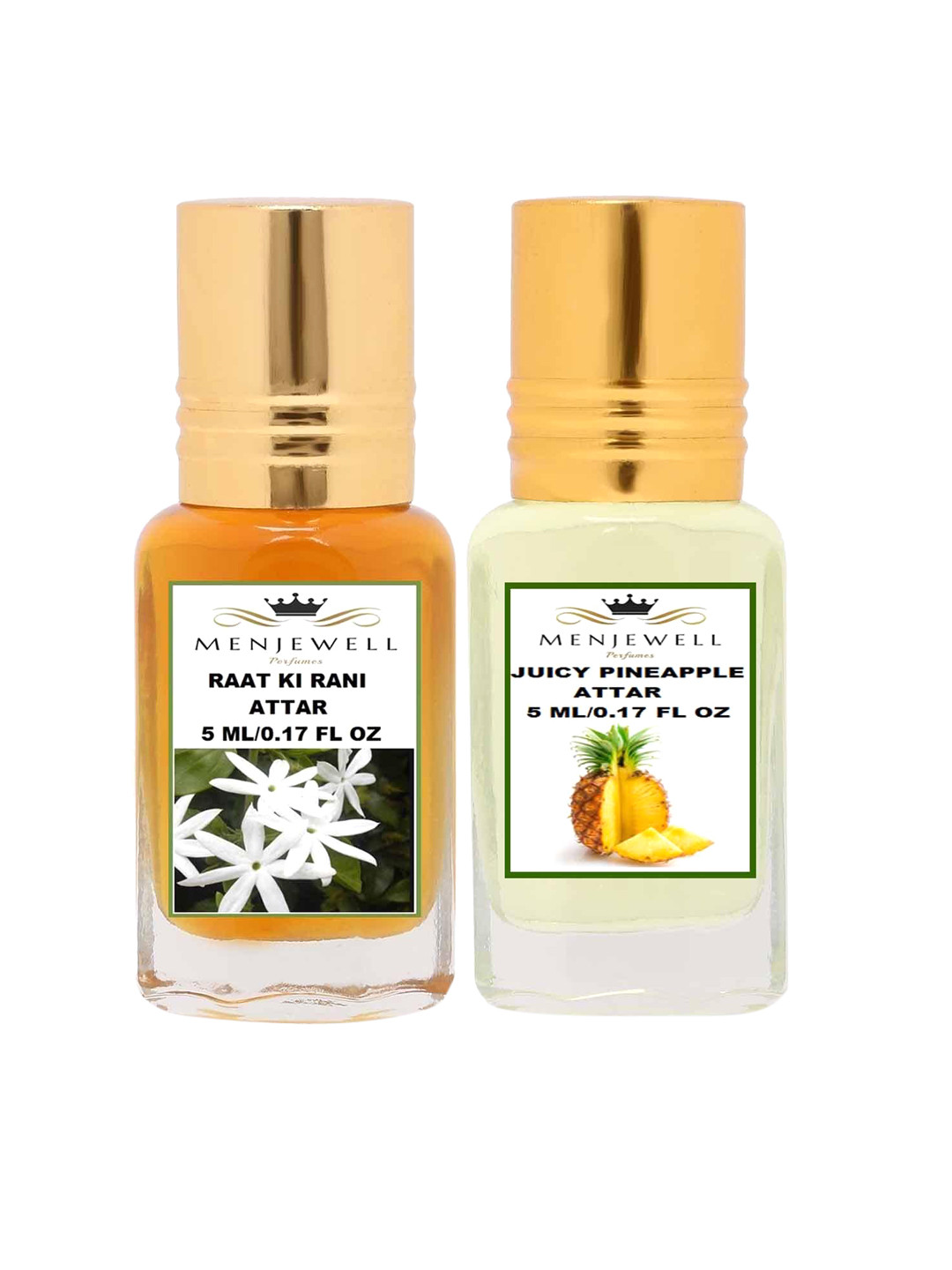 Menjewell Pack of 2 Transparent Perfume