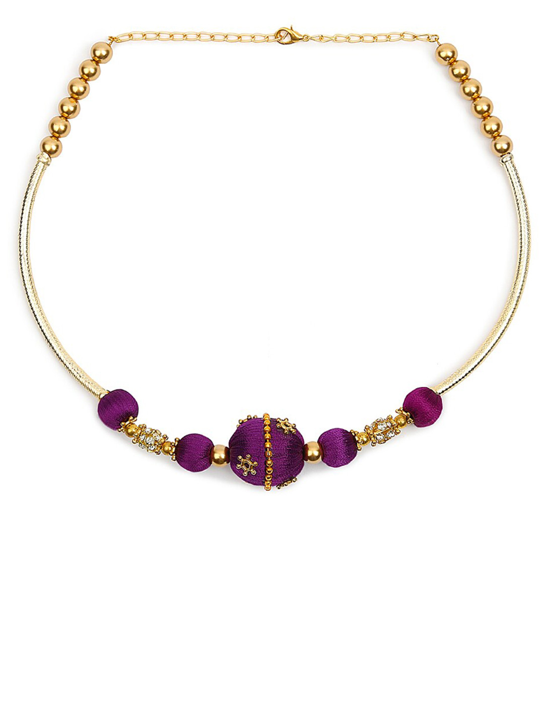 AKSHARA Purple & Gold-Toned Necklace