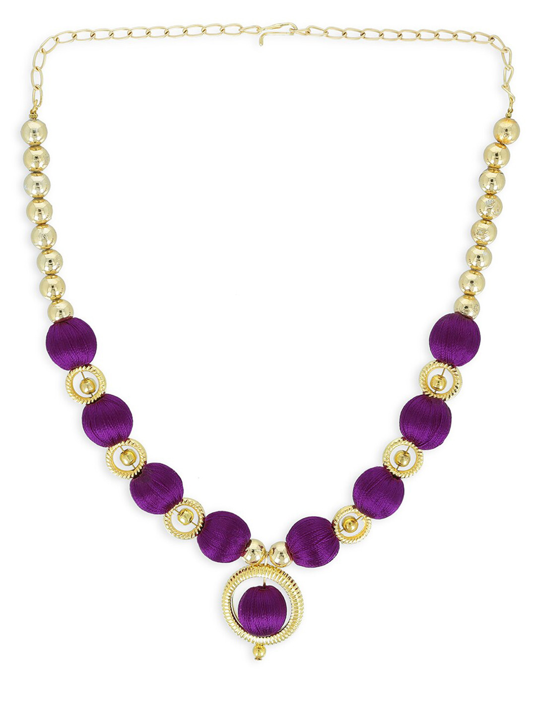AKSHARA Purple & Gold-Toned Necklace