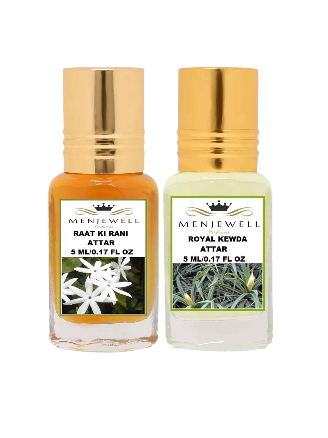 Menjewell Yellow Set of 2 Raat Ki Rani Royal Kewda Attar