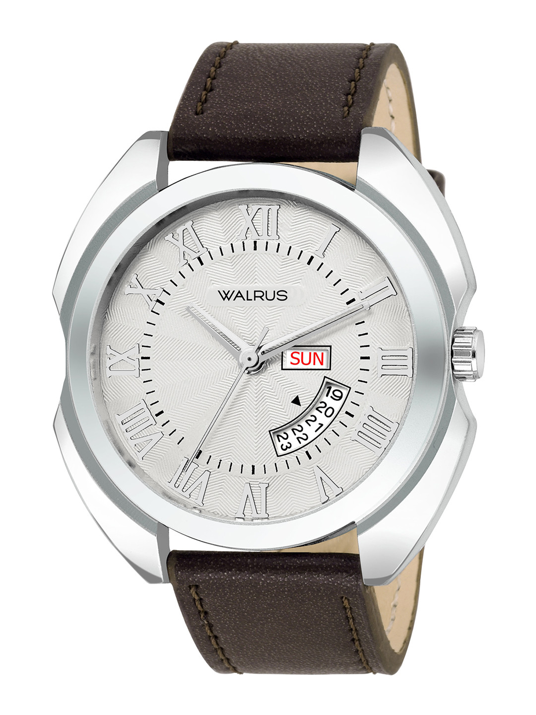 Walrus Men White Dial & Brown Straps Analogue Watch WWTM-INC-XV-010907