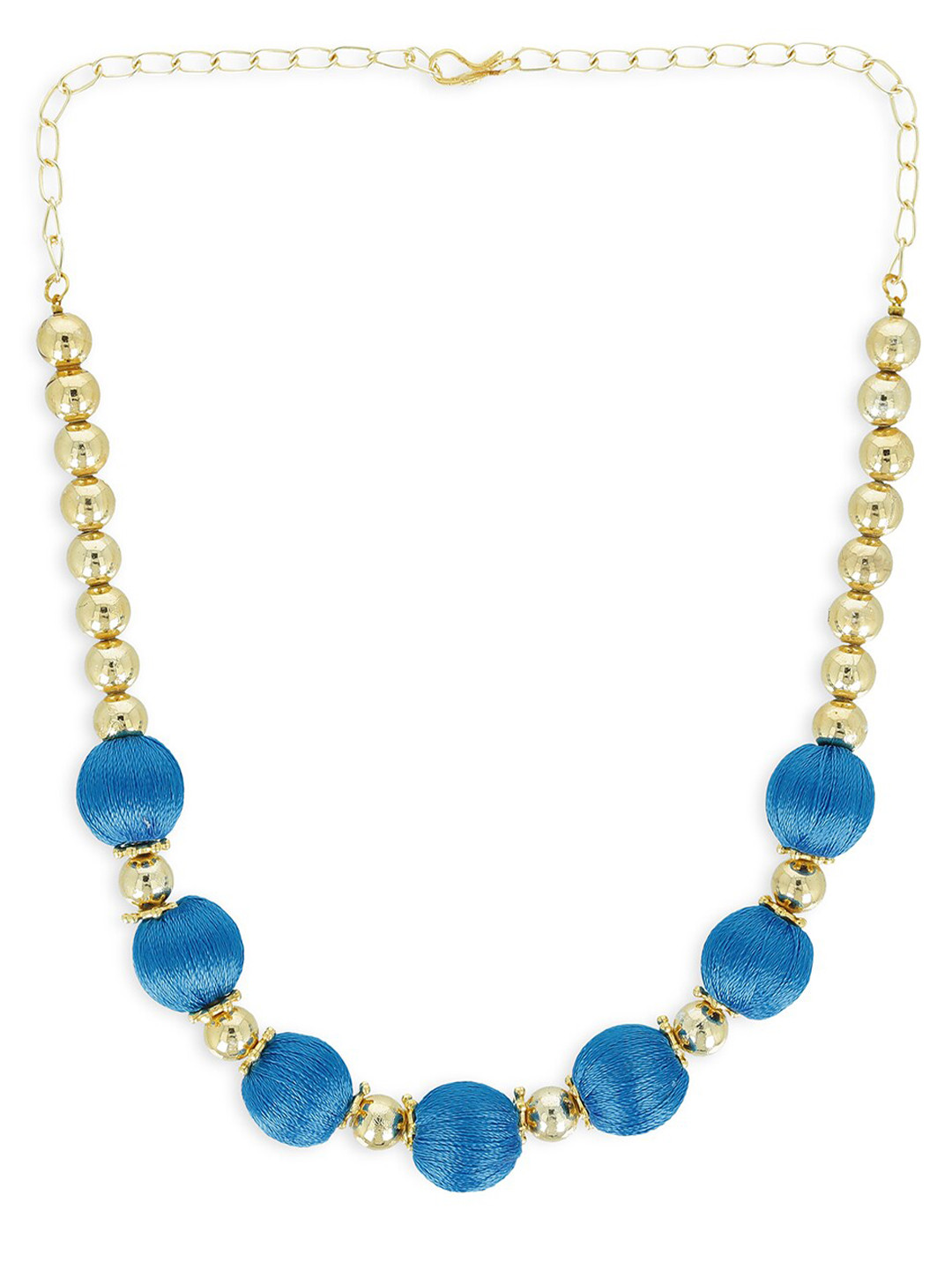 AKSHARA Gold-Toned & Blue Choker Necklace