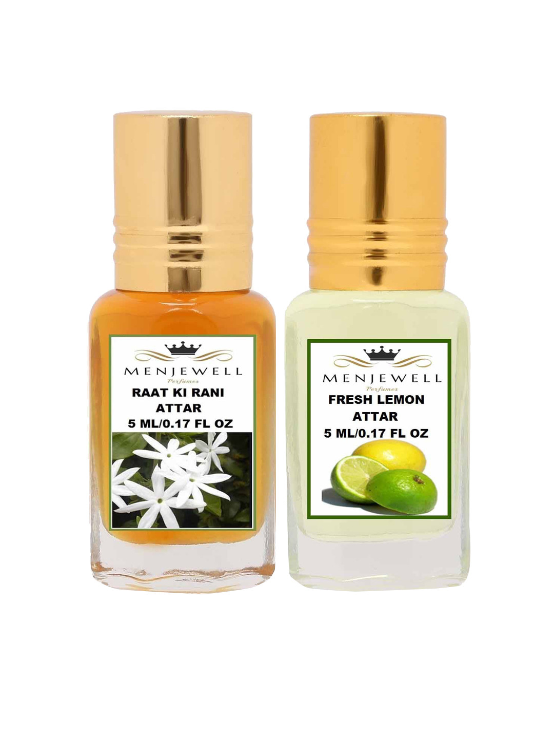 Menjewell Pack of 2 Transparent Perfume
