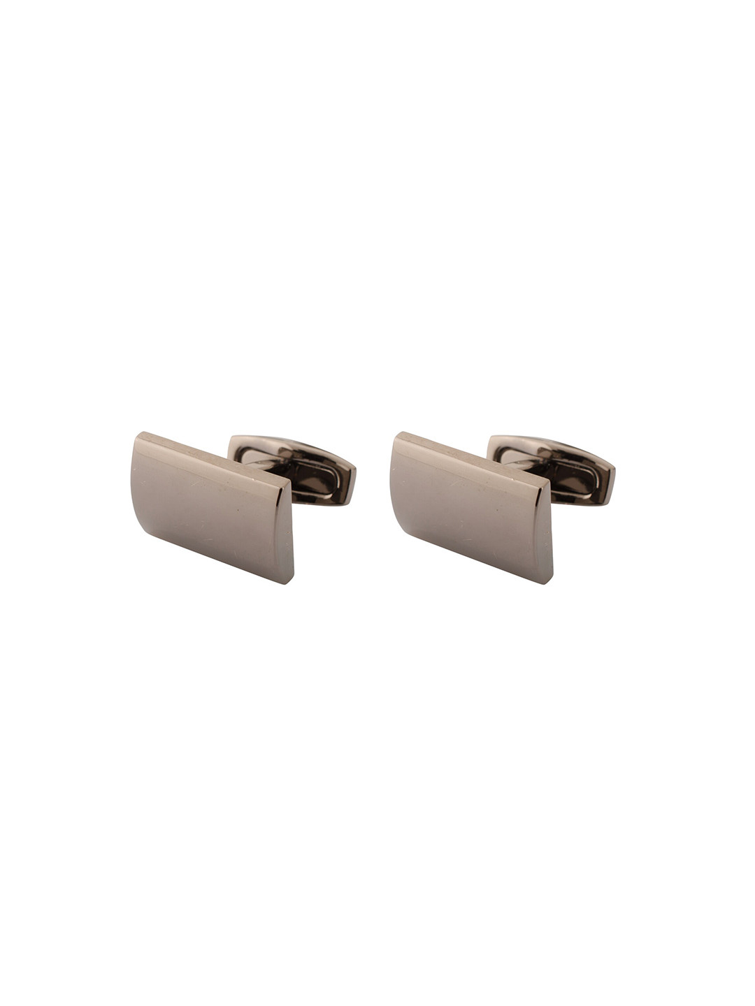 The Tie Hub Silver-Toned Ractanguler Cufflinks