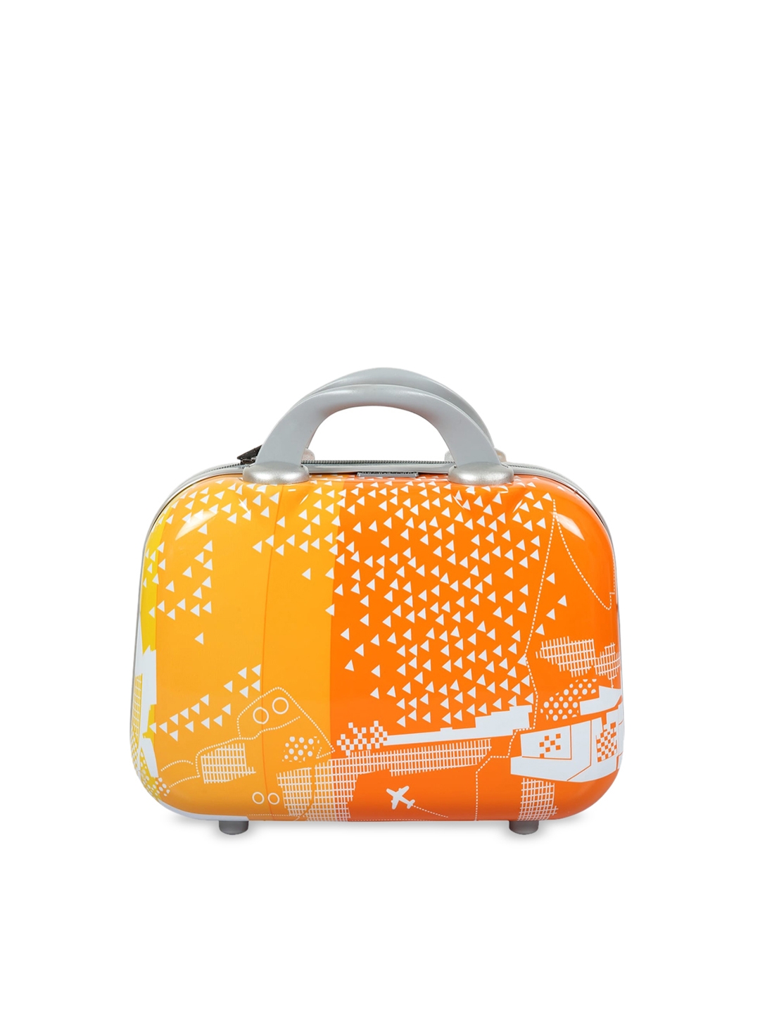 Polo Class Orange Printed Small Travel Vanity Bag