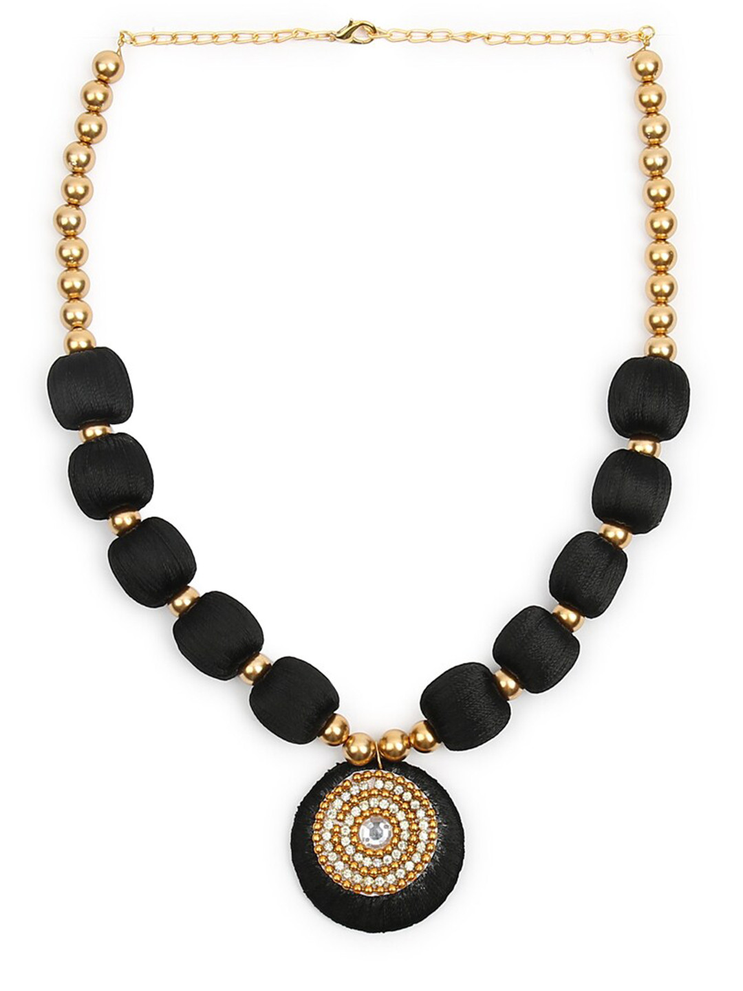 AKSHARA Black & Gold-Toned Choker Necklace