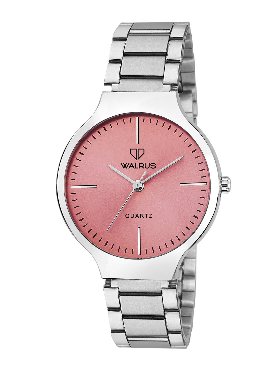 Walrus Women Pink Dial & Silver Toned Bracelet Style Straps Analogue Watch ALC-120707