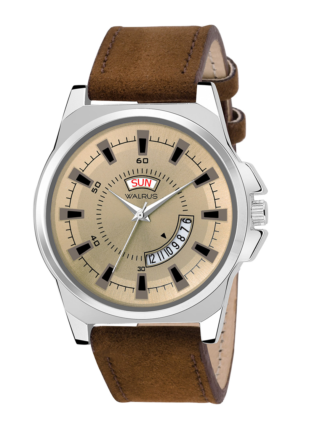 Walrus Men Brown Brass Dial & Brown Straps Analogue Watch WWTM-NXN-II-090907
