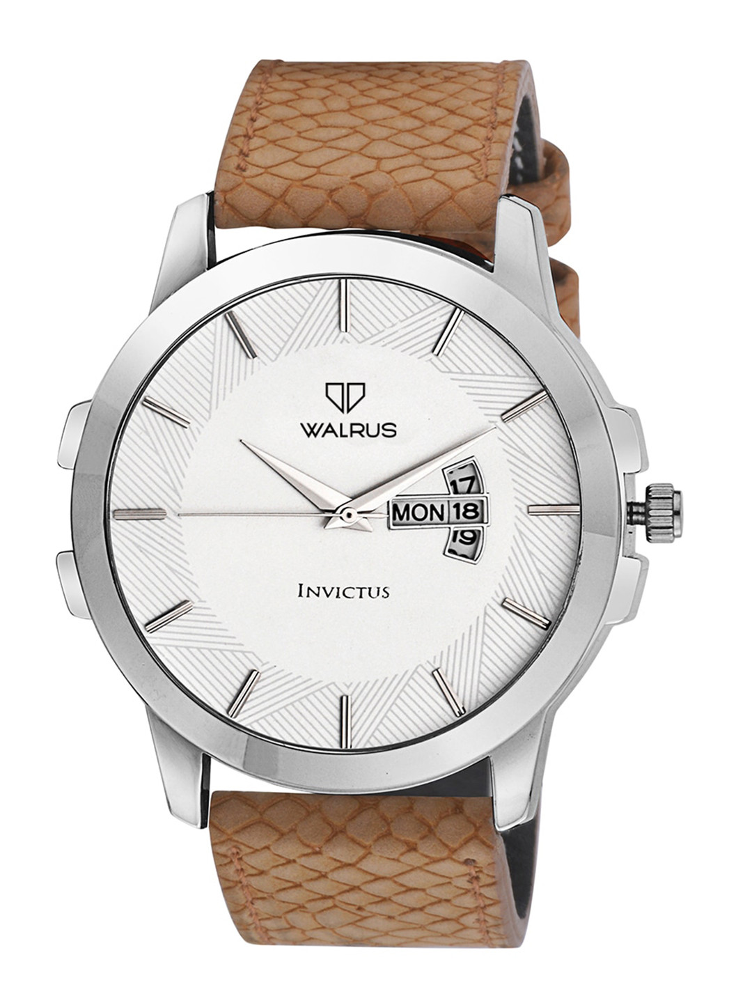 Walrus Men White Dial & Beige Straps Analogue Watch WWTM-INC-VI-011607