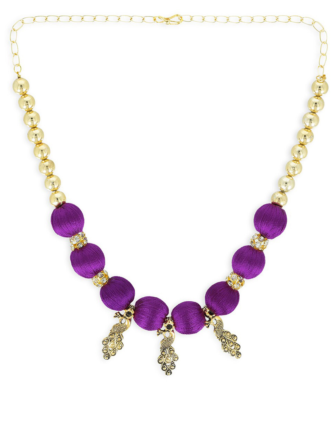 AKSHARA Gold-Toned & Purple Gold-Plated Necklace