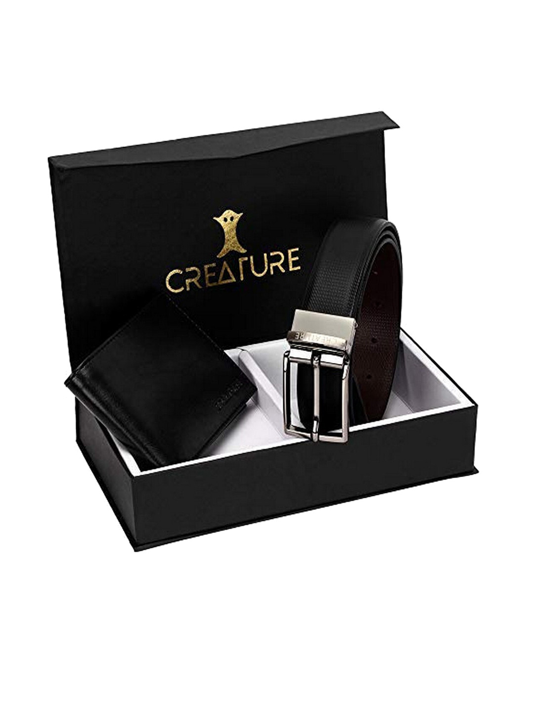 Creature Men Black Textured Accessory Gift Set