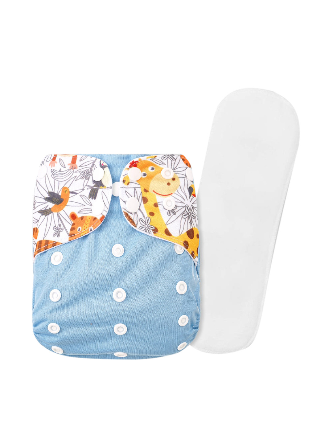 GUCHIGU Kids Blue Printed Washable Cloth Diapers