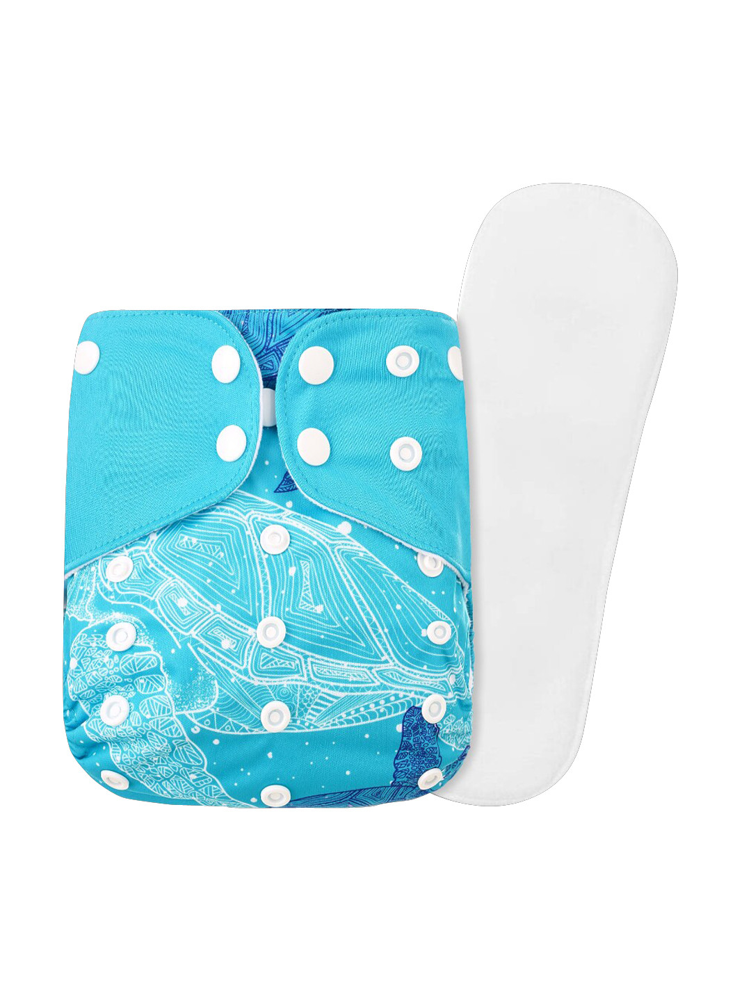 GUCHIGU Kids Blue & White Printed Soft Baby Cloth Washable Diapers