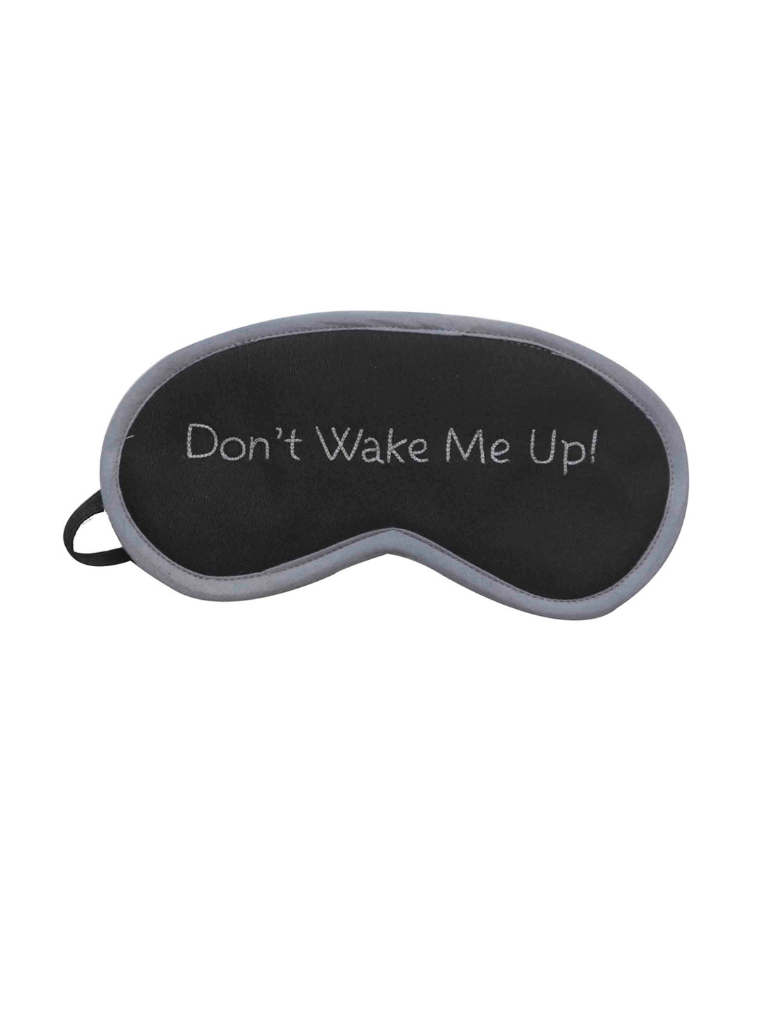 BandBox Black & Grey Don't Wake Me Up Hand Embroidered Eye Mask