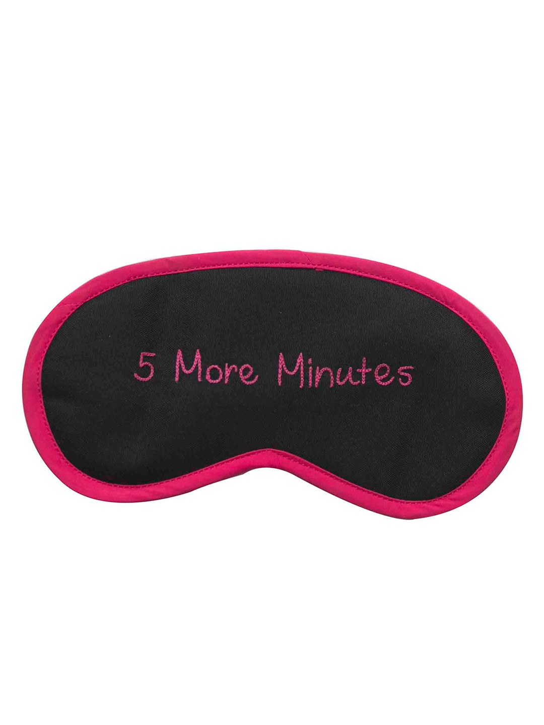 BandBox Unisex Black & Pink 5 More Minutes Printed Cotton Eye Mask