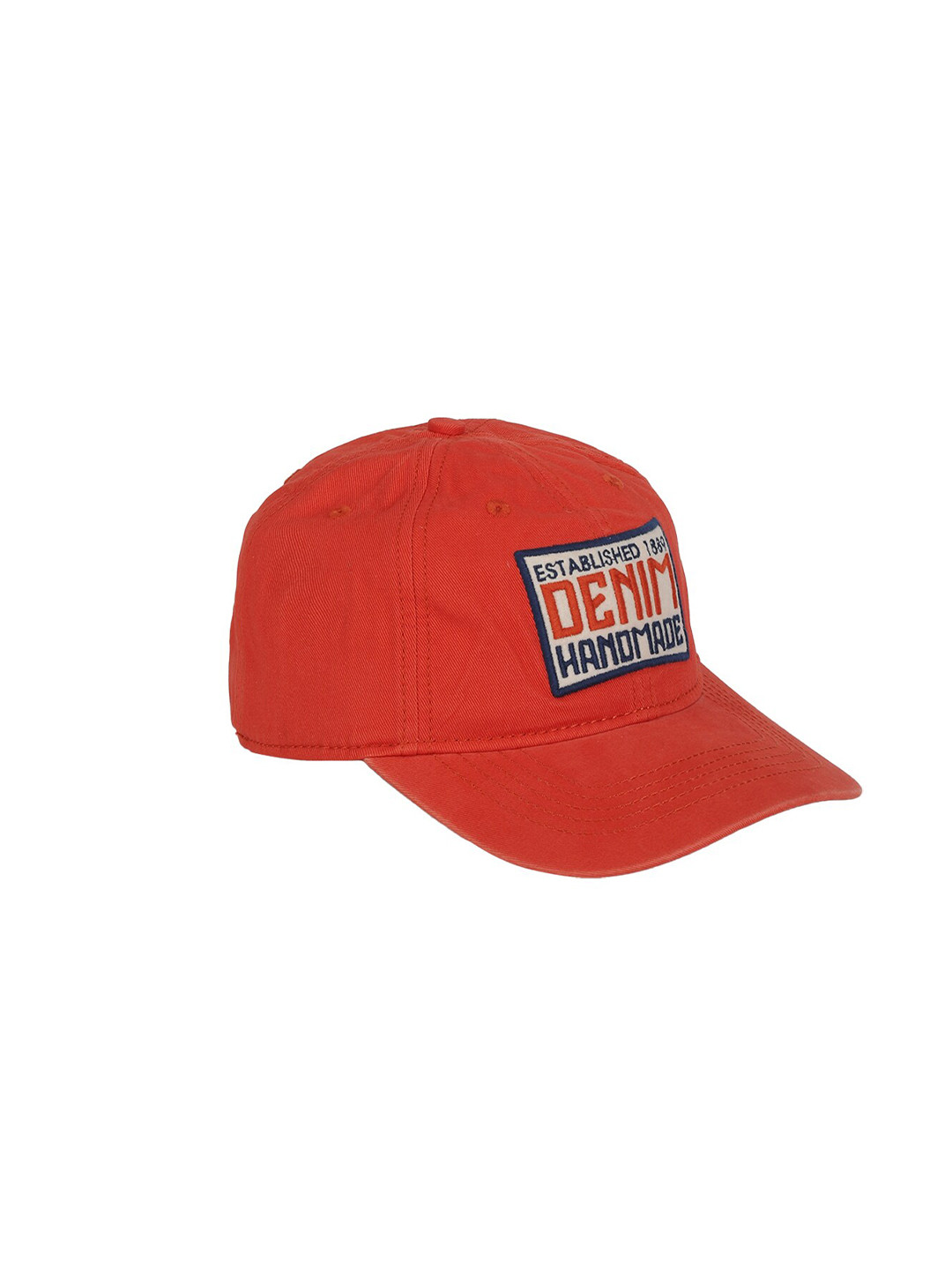 Peter England Men Orange Printed Cotton Baseball Cap