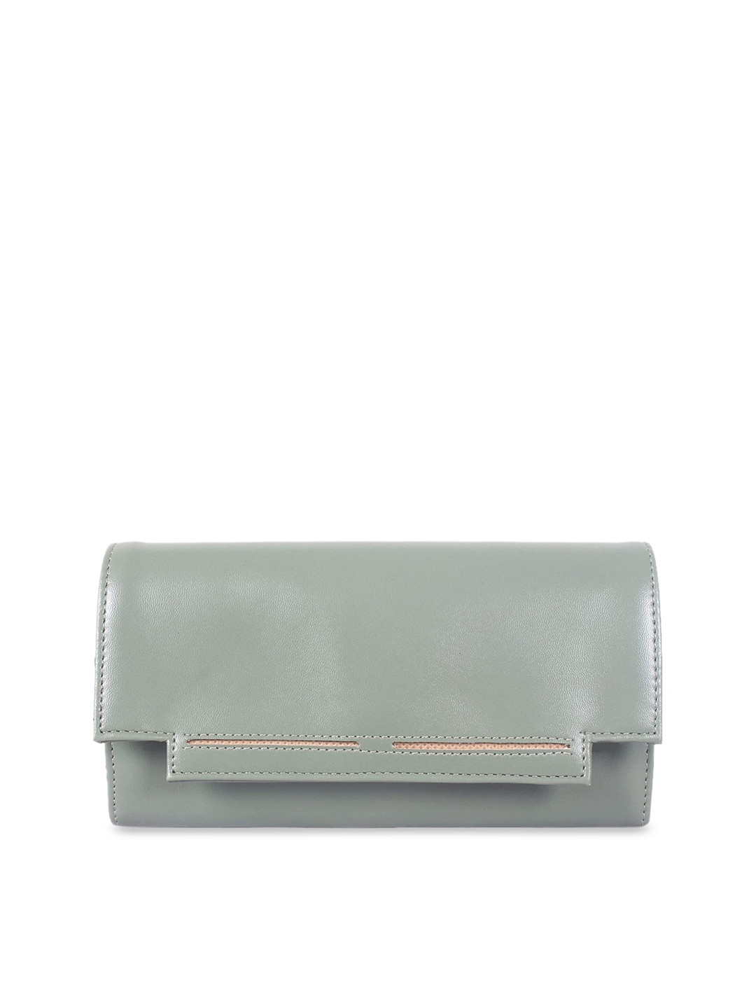 THE CLOWNFISH Laura Women Green Synthetic Leather Two Fold Wallet