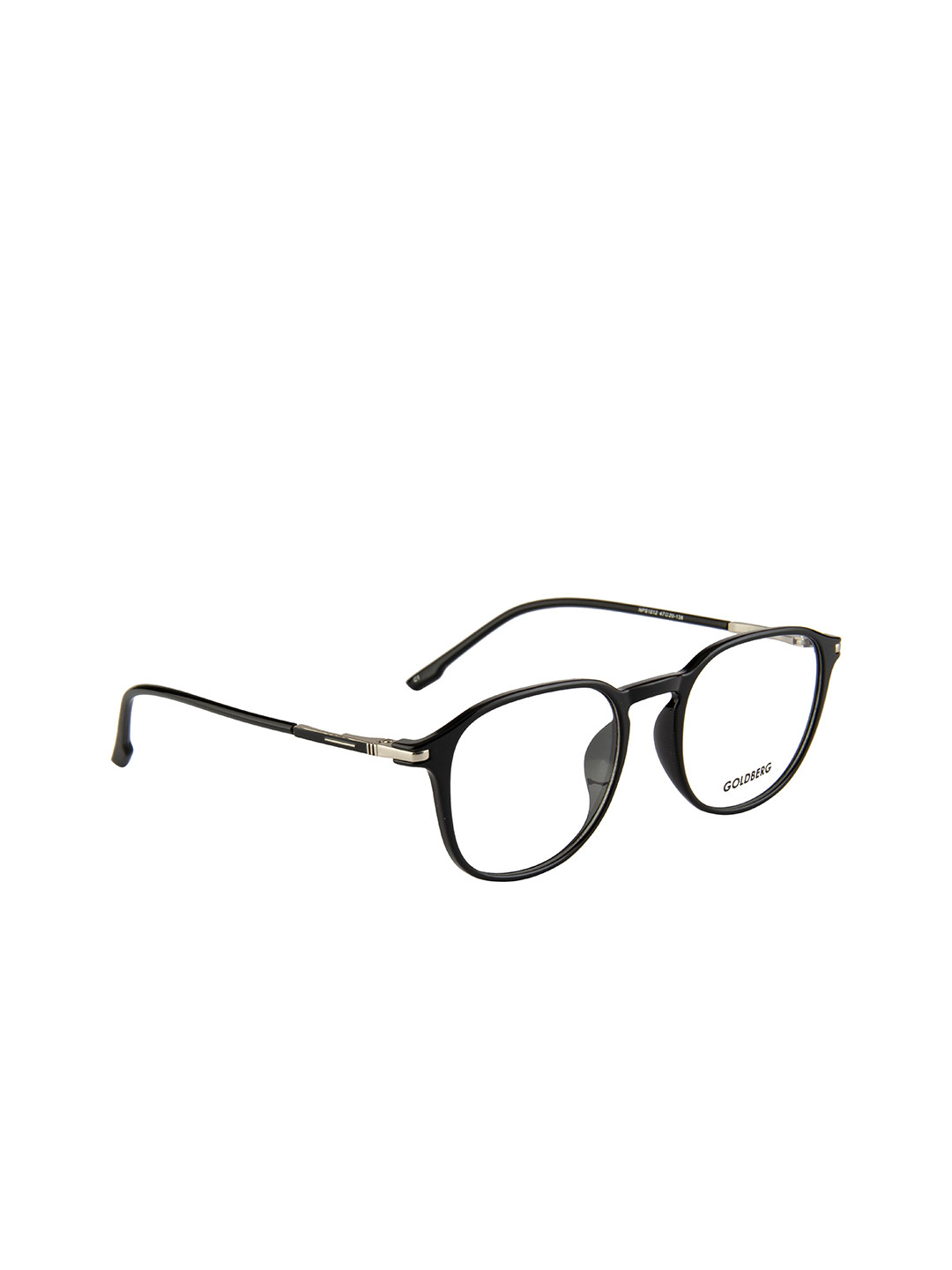 Gold Berg Unisex Black Full Rim Wayfarer Frames Eyeglasses