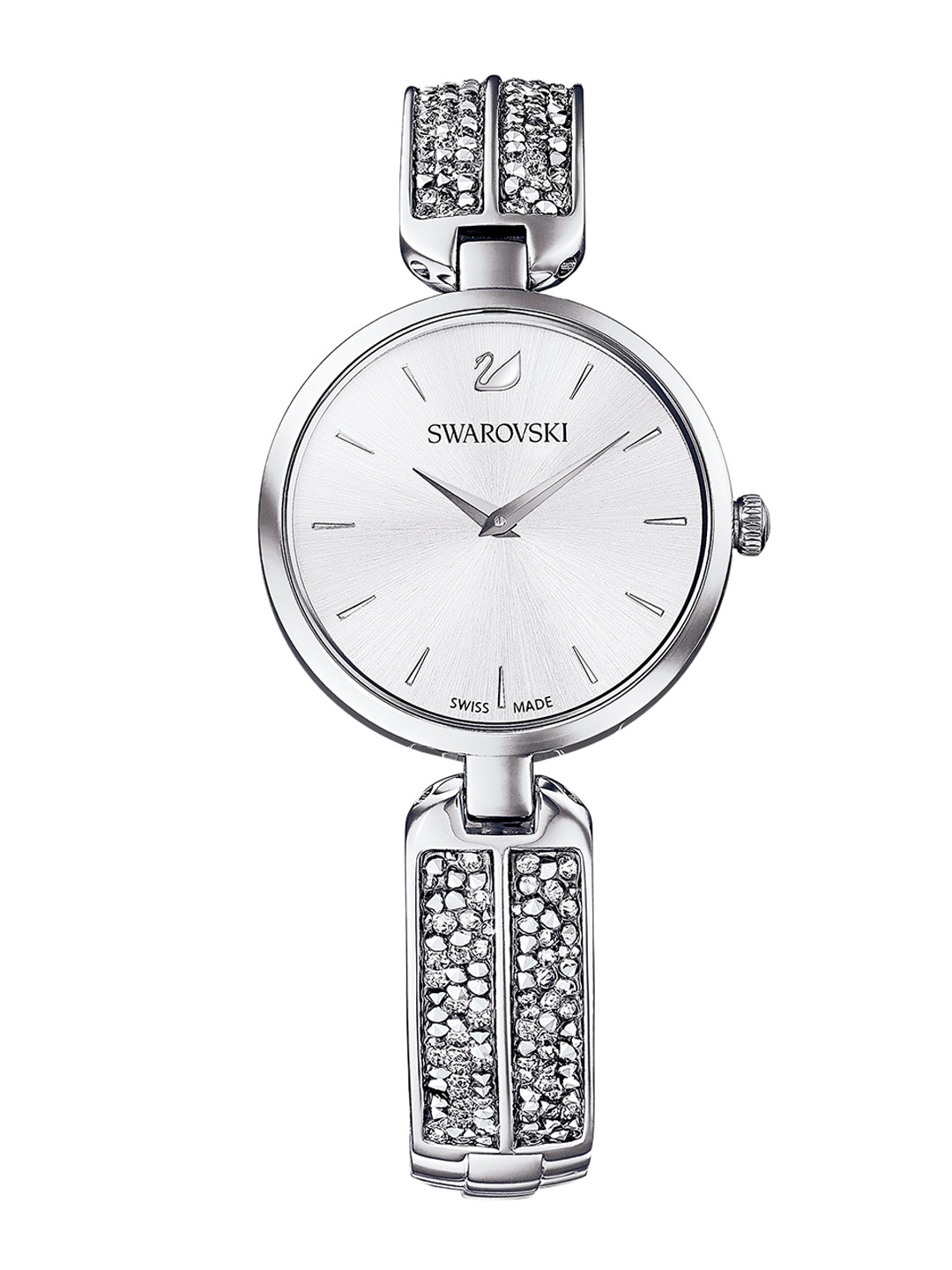 SWAROVSKI Women White Dial & Silver Toned Straps Analogue Chronograph Automatic Watch