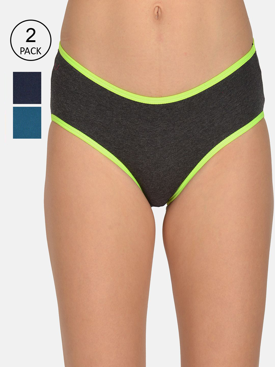 mod & shy Women Pack Of 3 Assorted Hipster Briefs MU15456