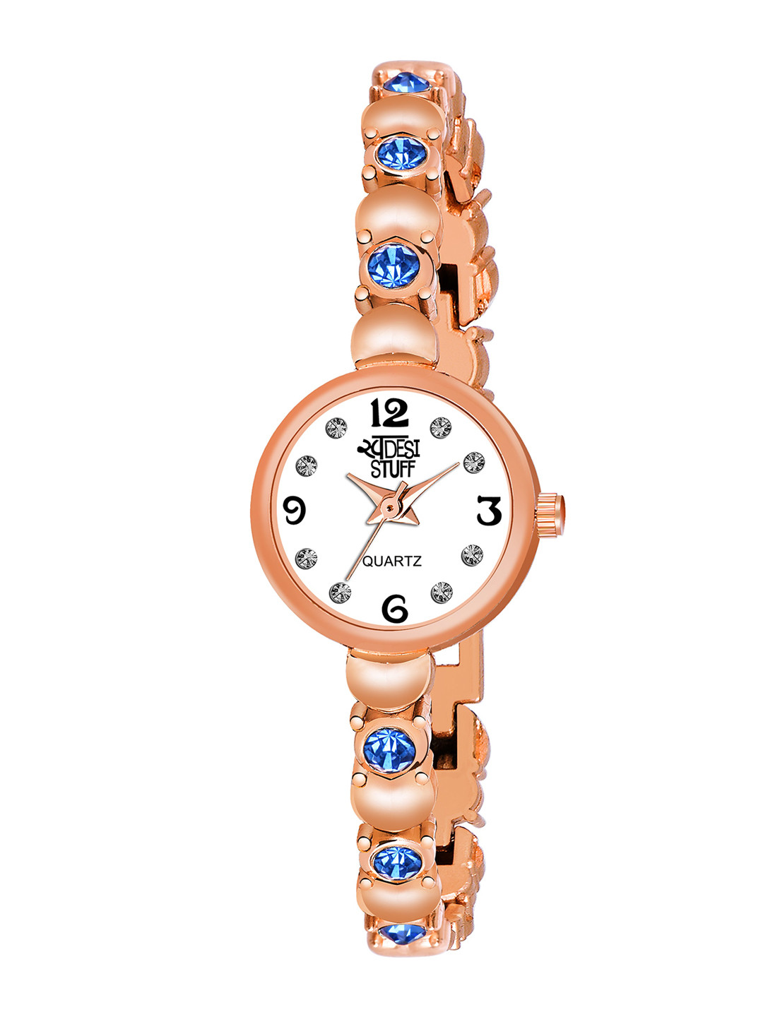 SWADESI STUFF Women White Dial & Multicoloured Bracelet Style Straps Analogue Watch