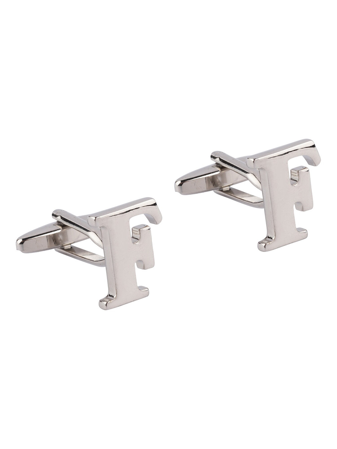 The Tie Hub Silver-Toned Alphabet Cufflink