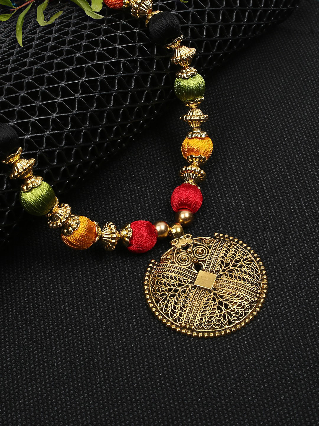 AKSHARA Multicoloured Handcrafted Long Pendent Necklace