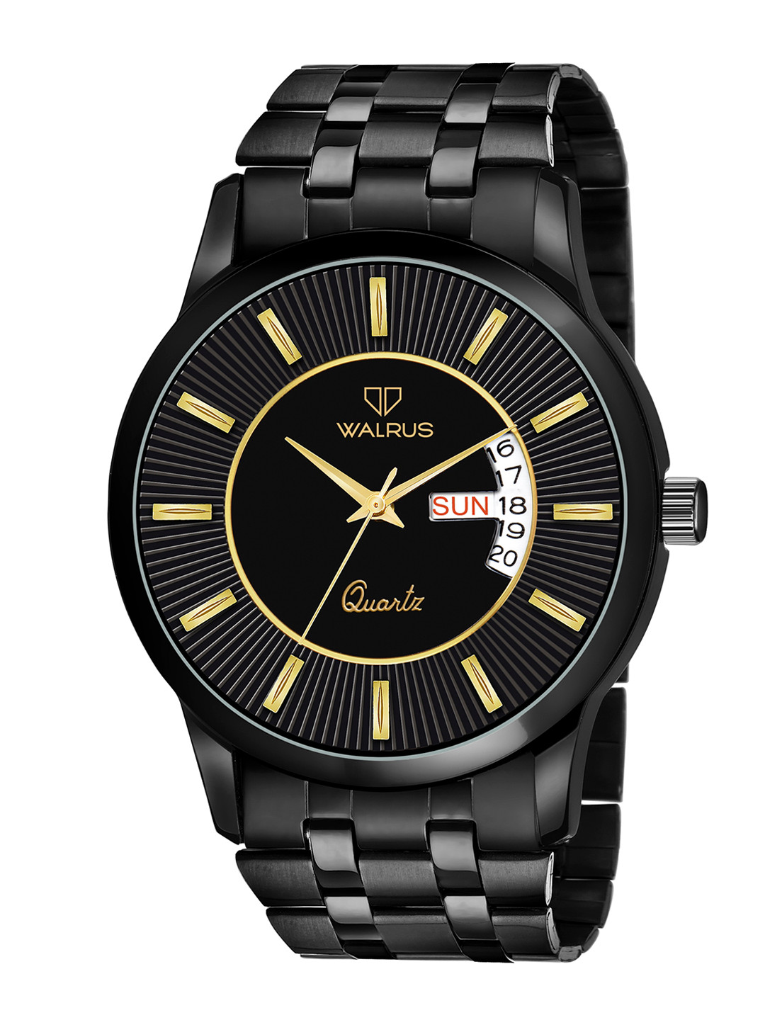 Walrus Men Black Brass Dial & Stainless Steel Analogue Watch - WWTM-CLASSIC-III-020202